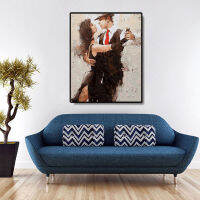 Tango Dancing คู่ DIY ภาพวาดสีน้ำมันโดยตัวเลข Hand-Painted Wall Home DecorDiy ดิจิตอลภาพวาดสีน้ำมัน Passion Tango ภาพวาดตกแต่งบ้าน Ph9451