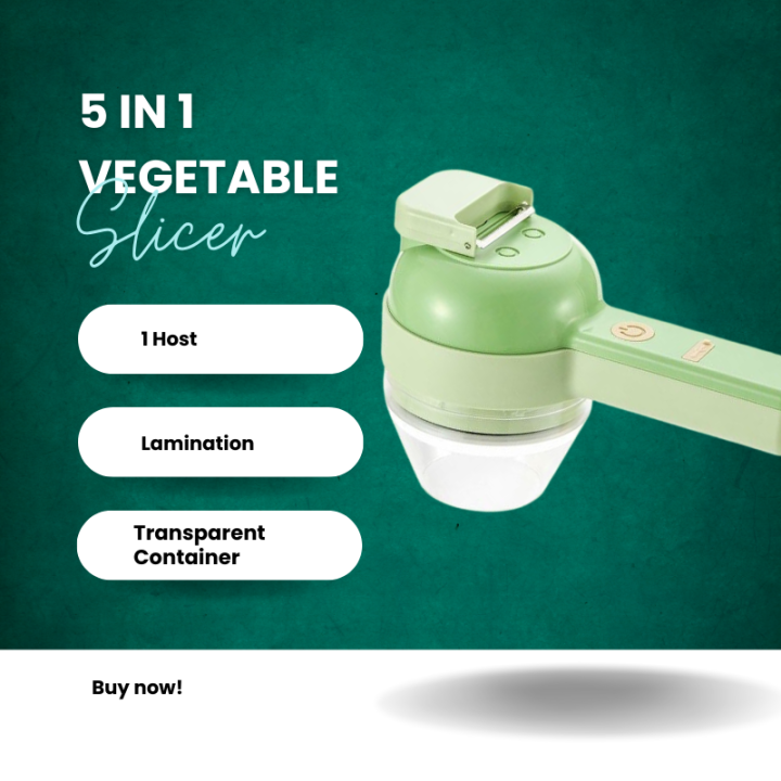 Arigold 4 in 1 Vegetable Chopper: Cordless Mini Chopper, Food Dicer, garlic  mincer & garlic chopper - Versatile Vegetable Slicer, Dicer, grape cutter.