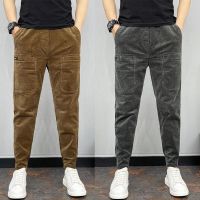 COD SDFERTREWWE Seluar Corduroy Lelaki S Musim Gugur 2021 Versi Korea Baharu Trend Semua Padanan Slim Tooling Kasual/Corduroy Pants Men Autumn New Korean Version Of The All-Match Casual Trousers