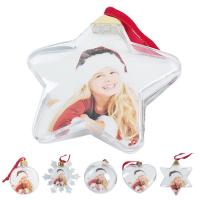 Photo Ornaments for Christmas Tree Fillable Transparent Photo Decoration Small Photo Frames for Festival Decoration Portable Dangling Ornaments for Wall expedient