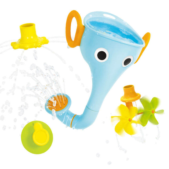 Yookidoo Pink Elephant Baby Bath Shower - Gentle Sprayer Toy For Newborns & Infants