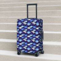 【LZ】▩☬✿  Camuflagem Imprimir Tubarão Azul Mala Capa Bagagem Útil Viagem Protector Férias