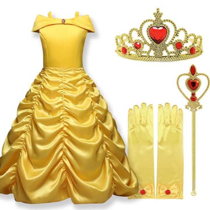 2021-cosplay-belle-princess-dress-girls-dresses-for-beauty-and-the-beast-kids-party-clothing-magic-stick-crown-children-costume