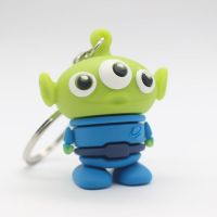 【YF】❄  Alien Keychain Cartoon Story Three-eyed Aberdeen Keyring Couple Ornaments Car Chain