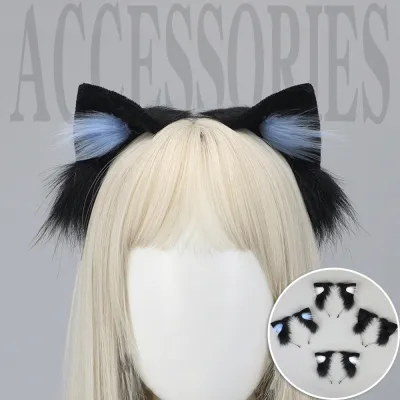 Cute Cat Ears Cosplay Party Masquerade Headwear Anime Cosplay Props Plush Cat Ears Headband Cute Cat Ears Hair Band