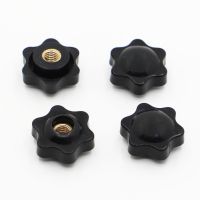 ▽ M4 M5 M6 M8 M10 Plum Bakelite Hand Tighten Nuts Handle Thread Star Mechanical Black Thumb Nuts Clamping Knob Manual Nuts