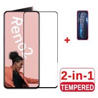 OPPO Reno 2 F กระจกเทมเปอร์ OPPO Reno 2 F 2F 2Z 10X ซูม A9 A5 2020 Full Coverage กาวติดหน้าจอ Protector ฟิล์มแก้ว