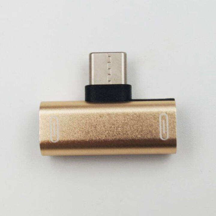 uni-dual-usb-type-c-หูฟัง-aux-adapter-splitter-audio-charging-connector