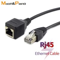 สายอีเทอร์เน็ต RJ45ตัวผู้ไปยังตัวเมียสำหรับคอมพิวเตอร์พีซีแล็ปท็อป RJ 45สีดำอินเตอร์เน็ต Lan S 0.3M 0.6M 1M 1.5M