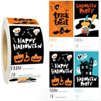300Pcs/Roll Sealing Labels 300Pcs/Roll Halloween Gift Wrapping Label Stickers Thank You Decorative Sticker Happy Removable New