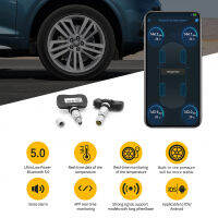 TPMS Bluetooth BLE 5.0เครื่องวัดความดันยางรถยนต์ในตัว Sensor Mobile APP แสดงผล Anti-Theft Waterproof TPMS สำหรับ Android IOS