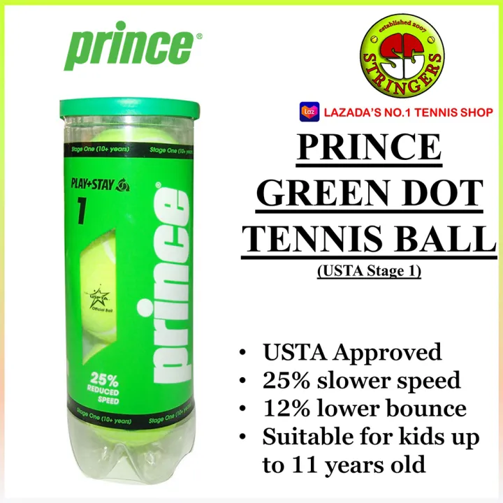 Prince Green Dot Tennis Ball Lazada