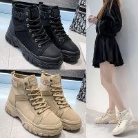 COD DSGRTYRTUTYIY Martin Boots Womens Autumn Style Net Female Korean Version Thick-Soled Trendy ins Student High