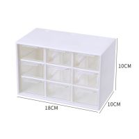 【jw】❆๑  Desktop Storage Small Transparent Drawer 9 Organizer Shelf Makeup Stackable Durable