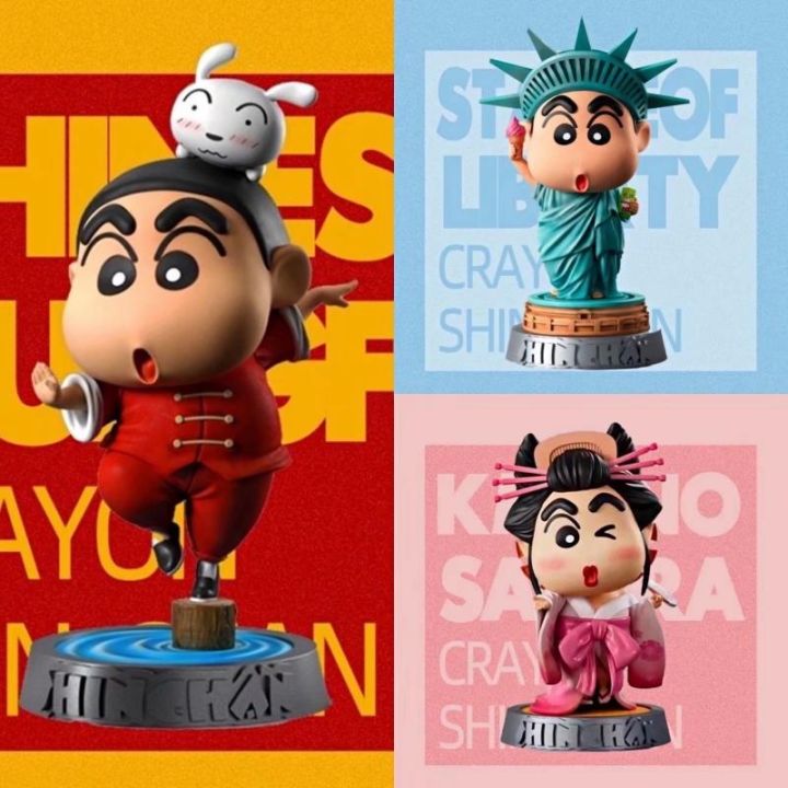 crayon-shin-chan-โมเดลตุ๊กตาขยับแขนขาได้แบบคอสเพลย์อะนิเมะคาบูกิชินจังของเล่นโมเดลสะสมรูปปั้น