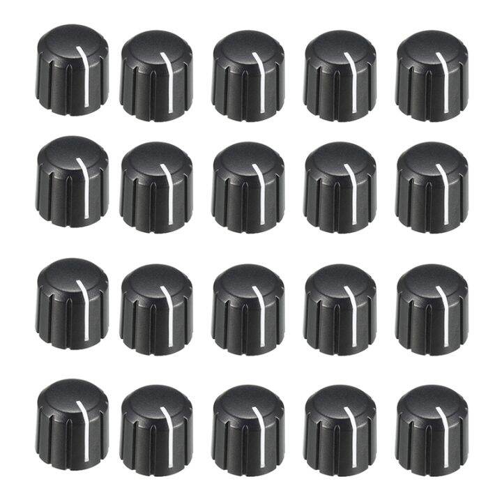 20Pcs 15X13.5mm Plastic Potentiometer Rotary Knob for 6mm Diameter D