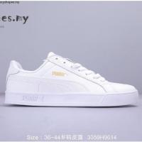 CODna68138 READY STOCK Eees Hot Sale Original ＰＵＭＡ Smash Vulc Leather Low Men Shoes Women Sneakers Korean Casual White Gold Shoes