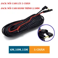 Dây camera lùi ô tô 5 chân dài 6m,10m,15m kết nối với camera hành trình bằng jack 2.5mm