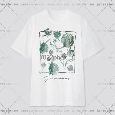 T-shirt เสื้อยืด พิมพ์ลาย Jaquemus Artichoke สไตล์ฮาราจูกุ เรียบง่าย ใส่สบาย สําหรับผู้ชายS-5XL  ICOG