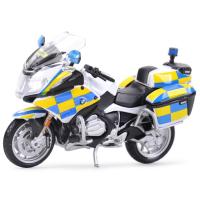 รถตำรวจ1:18 BMW R1200 RT UK ของเล่นแบบจำลองรถมอเตอร์ไซค์ของสะสม