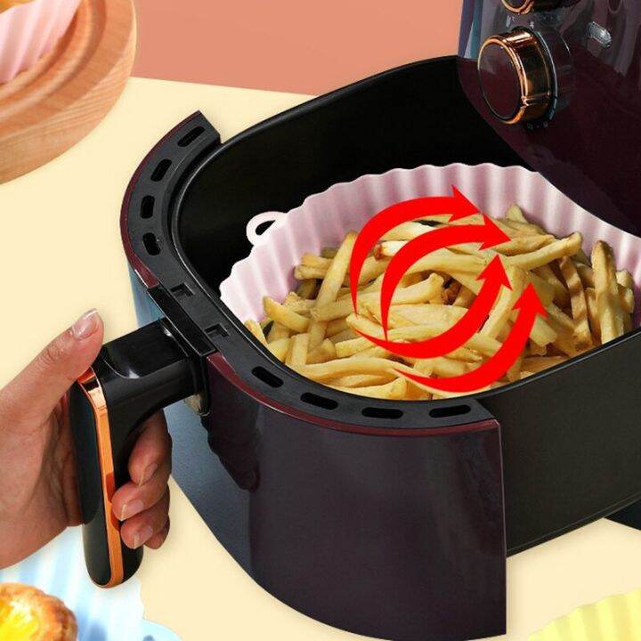 กระทะหม้อทอด-air-fryer-ซิลิโคนไม่ติด30แบบใช้ซ้ำได้ตะกร้าใส่ของอบจานอบถาดอบขนมแผ่นซิลิโคน