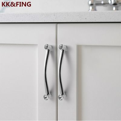 【CW】 KK amp;FING High-end Handles Diamond-studded Wardrobe Cabinet Drawer Knobs Pulls Bedroom Decoration