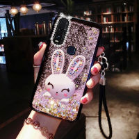 เคส VIVO Y30 Y30i Y50 เคสโทรศัพท์แบบแข็งการออกแบบใหม่หูกระต่ายที่วางขาตั้งทรายดูดฝาหลังสำหรับ