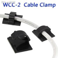 10/50pcs WCC-2 Cable Clamp Self Adhesive Wire Clip Tie Fixer Mounting Desk Line Holder Organizer Management Fastener White Black