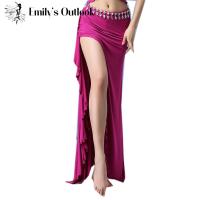 Belly Dance Modal Skirt Sides Slits Sexy Women Oriental Female Clothes Long Design Plus Size Black