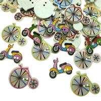 20/50/100pcs Wooden Buttons Fit Sewing scrapbooking Bicycle motorcycle Wheel shape decoration Haberdashery