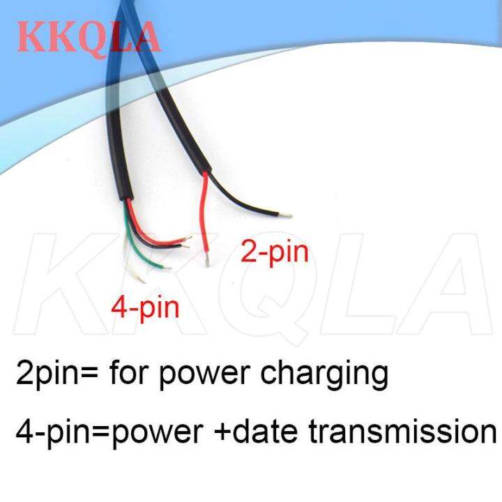 qkkqla-2-pin-4-pin-wire-line-micro-usb-diy-2-0-male-to-female-type-c-c-charger-wire-power-supply-connector-extension-repairing-cable