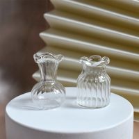 Doll House Mini Small Glass Flower Vase Bottle Flower Bottle Home Decor Creative Transparent Hydroponic Vase Wedding Table Decor