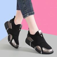 ↂ◄□ Black sports shoes 2023 new breathable slip-on womens shoes high-end casual walking shoes soft sole lightweight mothers shoes