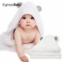 ▨❀ Organic Bamboo Hooded Baby Towel – Ultra Soft and Super Absorbent Baby Bath Towels Washcloth for Newborns Infants and Toddlers