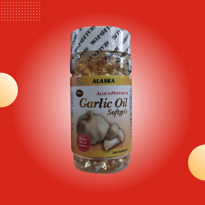 Alaska Garlic Oil 1500mg 200 Soft gel Softgel Capsules Fights