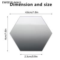วอลล์เปเปอร์ติดผนังลายหกเหลี่ยม48ชิ้นกระจกอะคริลิคการตกแต่งบ้านสติกเกอร์ติดผนังห้องออกกำลังกายเต้นรำพลาสติกรูปทรงหกเหลี่ยมสไตล์ยุโรปและอเมริกัน