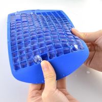 160 Grid Silicone Mini Ice Cube Trays Small Ice Cube Molds Easy Release Crushed Ice Cube for Chilling Whiskey Cocktail Soft Mold Ice Maker Ice Cream M