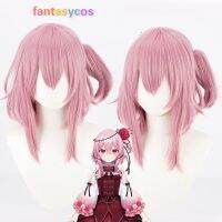 Rosemi Lovelock Cosplay Wig Hololive OBSYDIA Pink Pig Tail Short Synthetic Hair Halloween Carnival Role Play Party Free Wig Cap