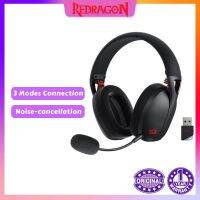 Redragon H848บลูทูธชุดหูฟังไร้สายสำหรับเล่นเกมส์น้ำหนักเบา7.1เสียงรอบทิศทางไดรเวอร์40มม. ไมโครโฟนที่ถอดแยกออกได้ Dawmhq168หลายแพลตฟอร์ม