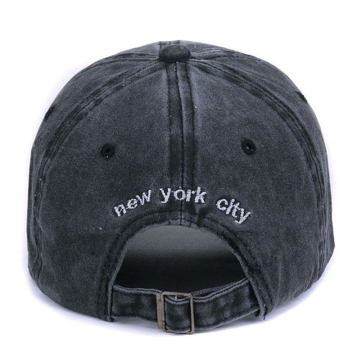 หมวกเบสบอล-new-york-ปักหมวกฮิปฮอปสแนปแบคปรับ-เบสบอลtopi