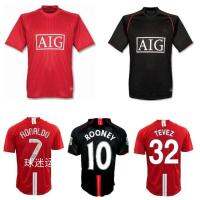 ﹍ 07-08 England Red Devils retro jersey No. 7 Ronaldo Rooney Dong Fangzhuo Tevez Champions League final home and away