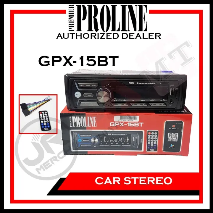 Proline GPX15BT Car Stereo w/ AM/FM Bluetooth USB MP3 Player Lazada PH