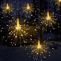 ℗ Firework Light Copper Lamps Wire Fairy LED String Lights Festival Hanging Starburst String Lights Xmas Party Decor Lamp