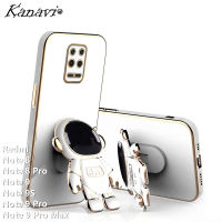 Kanavi เคสโทรศัพท์แฟชั่น Electroplated กับนักบินอวกาศยืนสำหรับ Xiaomi Redmi Note 8 Note 8 Pro Note 9S Note 9 Pro Note 9 Pro Note 9 Pro Note 9 Pro Max,ซิลิโคนกันกระแทกเคสโทรศัพท์มือถือ