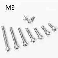 M3 Baut 304 Stainless Steel Hex Soket Sekrup M3 x 5 6 8 10 12 22 25 30 35 40 45Mm Hexagon Soket Head Cap Baut M3 Mur dan Mesin Cuci