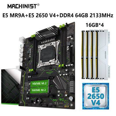 MACHINIST X99 Motherboard Combo Kit Xeon E5 2650 V4 Processor DDR4 64GB Memory 2133MHz RAM LGA 2011-3 CPU NVME M.2 Four Channel