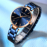 MINI FOCUS Top Brand Luxury Women Watches Modern Fashion Blue Waterproof Ladies Watch Stainless Steel Strap Elegant Dress Watch