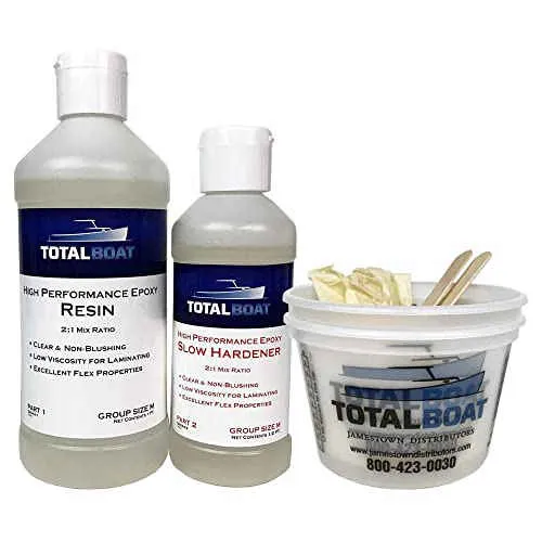 TotalBoat High Performance Epoxy Kit, Crystal Clear Marine Grade Resin ...