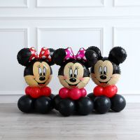 10Pcs Disney Minnie Mickey Mouse Inflatable Aluminum Balloon for Boys and Girls Baby Shower Kids Birthday Party Events DIY Decor