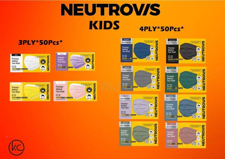 {Ready Stocks} Neutrovis Kids Premium Medical Face Mask Lazada